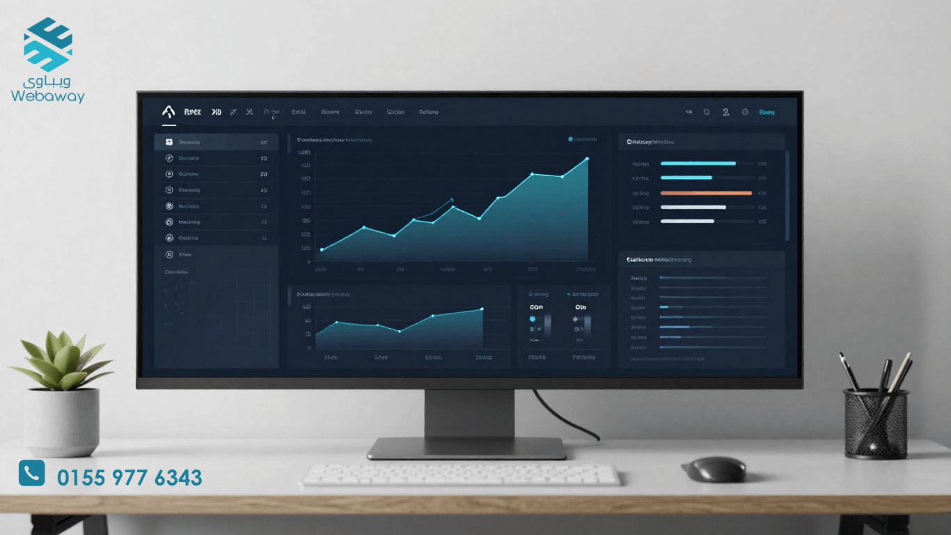 صورة سينمائية دراماتيكية تظهر شاشة رقمية ضخمة مليئة ببيانات المشاهدة والتحليلات، مع صورة ظل لفرانك أندروود من مسلسل House of Cards يمشي داخل تدفقات البيانات، تمثل قوة البيانات في قرارات إنتاج نتفلكس.