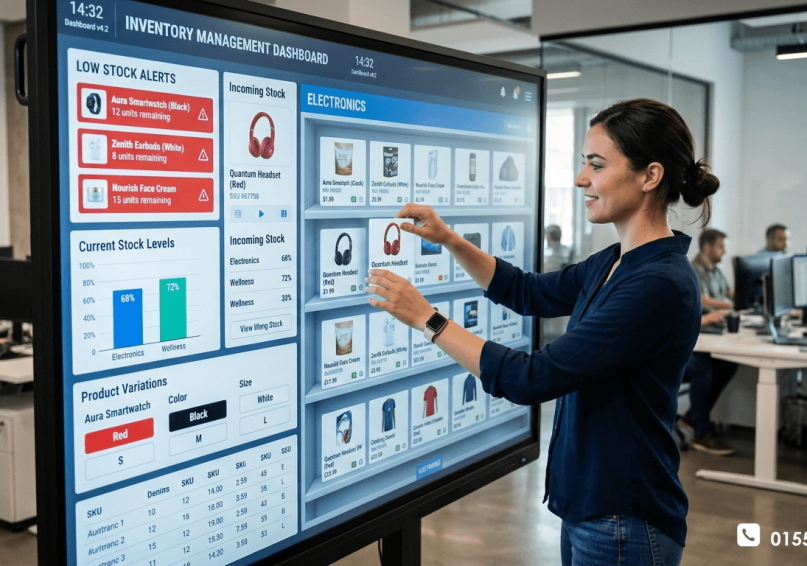 إنشاء متجر إلكتروني احترافي – بوابات الدفع والشحن والتوصيل .. كيف تجعل عملية الشراء سلسة وآمنة؟ شاشة لابتوب حديثة تعرض إعدادات بوابات الدفع في WooCommerce مع خيارات متعددة: PayPal، بطاقة ائتمان، الدفع عند الاستلام، وتحويل بنكي، محاطة بأيقونات دفع وقفل يمثل الأمان.