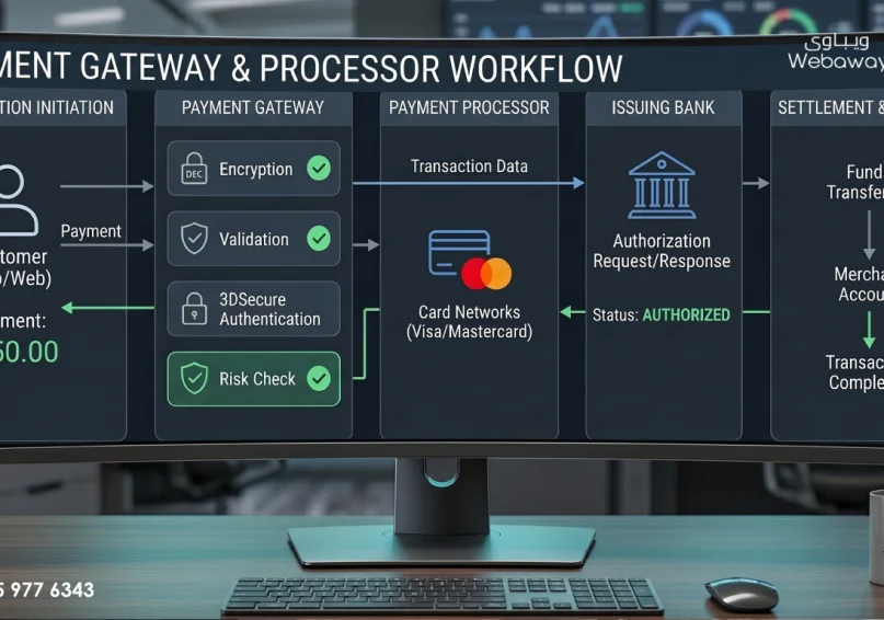 الفرق بين Payment Gateway و Payment Processor | شرح أنظمة الدفع الإلكتروني 2026 الفرق بين Payment Gateway و Payment Processor | شرح أنظمة الدفع الإلكتروني 2026