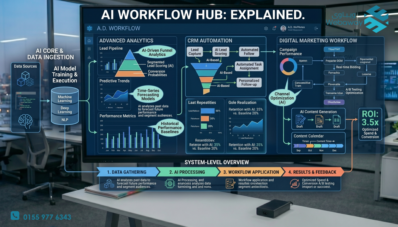 ما هو AI Workflow؟ دليل أتمتة الأعمال بالذكاء الاصطناعي لزيادة الإنتاجية والمبيعات 2026