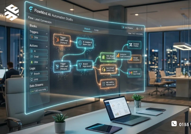 كيفية بناء AI Workflow بدون برمجة | دليل No-Code Automation للشركات 2026