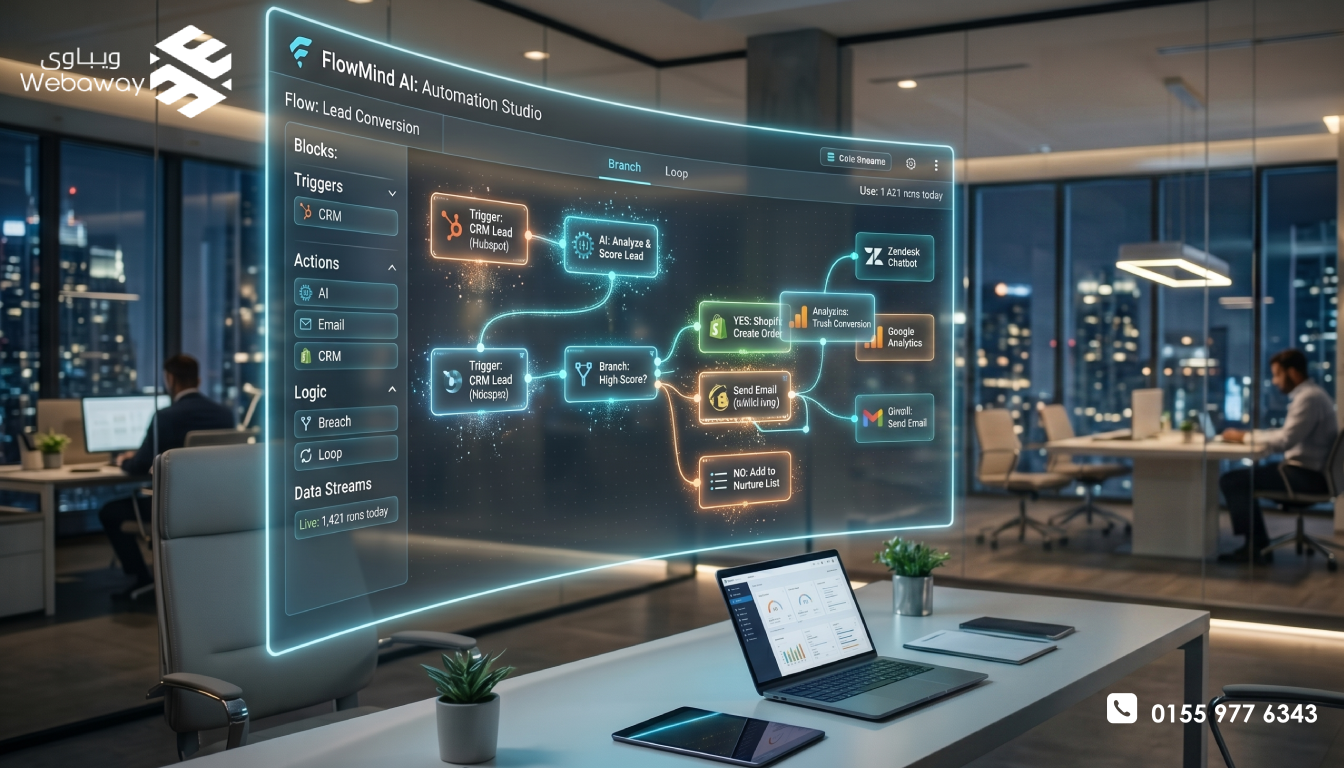 كيفية بناء AI Workflow بدون برمجة | دليل No-Code Automation للشركات 2026