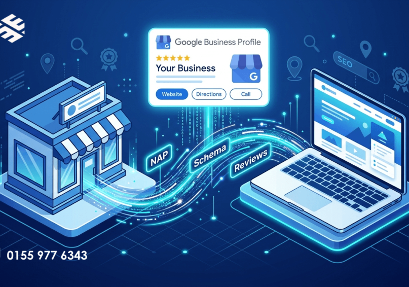 Google Business Profile + Website .. كيف تربط حضورك الرقمي؟ كيفية ربط Google Business Profile بالموقع الإلكتروني لبناء حضور رقمي متكامل