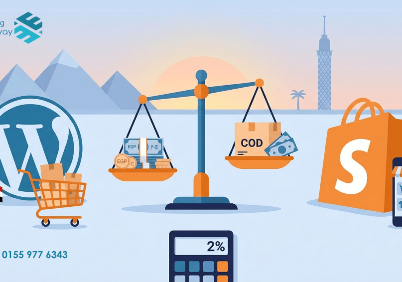 WooCommerce أم Shopify لمتجرك في مصر؟ مقارنة التكلفة الفعلية والدفع عند الاستلام WooCommerce أم Shopify؟ مقارنة التكلفة الفعلية في مصر، عمولة الدفع عند الاستلام، وإمتى تختار كل منصة. دليل عملي 2026.