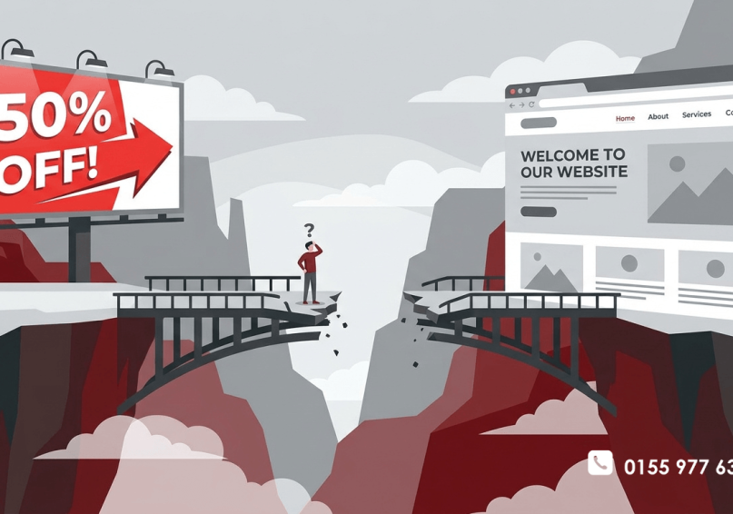 لماذا تفشل Landing Page رغم أن الإعلان ناجح؟ اكتشف الأسباب الحقيقية لفشل صفحة الهبوط رغم نجاح الإعلان: عدم تطابق الرسالة، التوجيه للصفحة الرئيسية، مشاكل الثقة، والسرعة. دليل عملي بأمثلة.